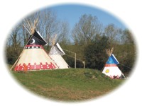 Holidays in authentic northe American Sioux-style tipis at Deer Park Farm, Cornwall